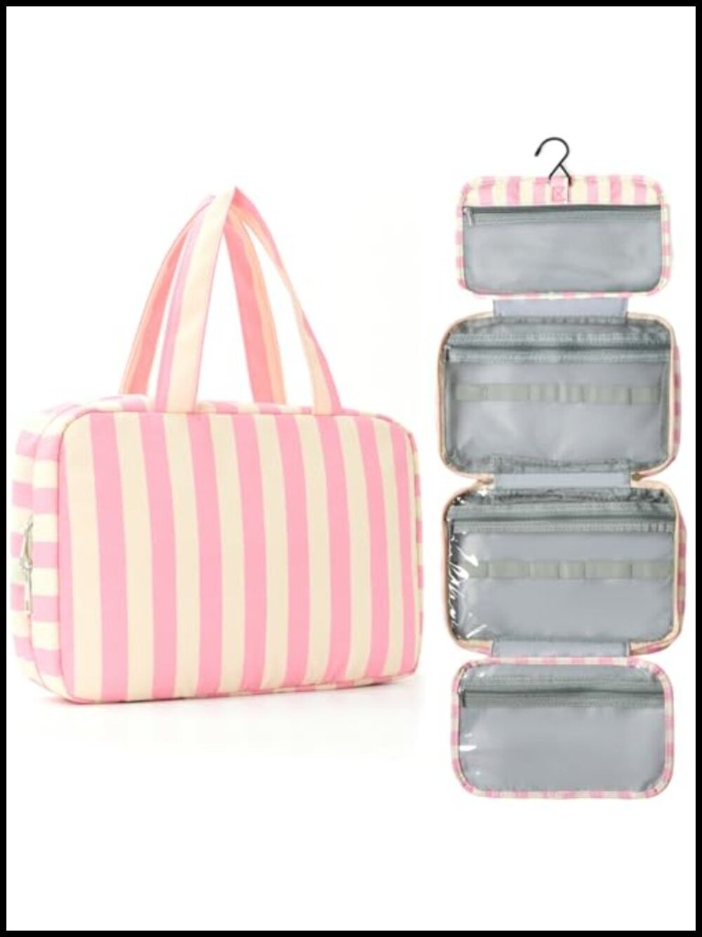 Travel Toiletry Bag Water-Resistant Polyester Cosmetic Makeup Organizer